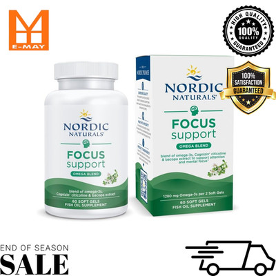 Nordic Naturals Omega Focus, Lemon - 60 Soft Gels - 1280 mg Omega-3 + Citicoline