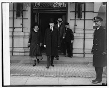 President & Mrs. Coolidge at funeral of Justice Joseph McKenna,11/22/26,1926