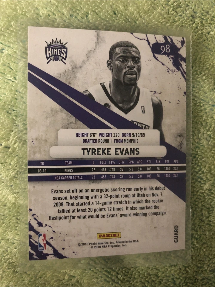 2010-11 Panini Rookies & Stars - Tyreke Evans #98 - Image 2 of 2
