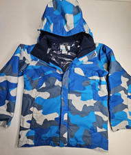 Columbia Omni Heat Interchange Jacket Boys Medium 10-12 Blue Camo NO LINER