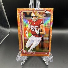 2025 Topps Chrome Orange Pigskin Refractor George Kittle #267 49ers 23/25