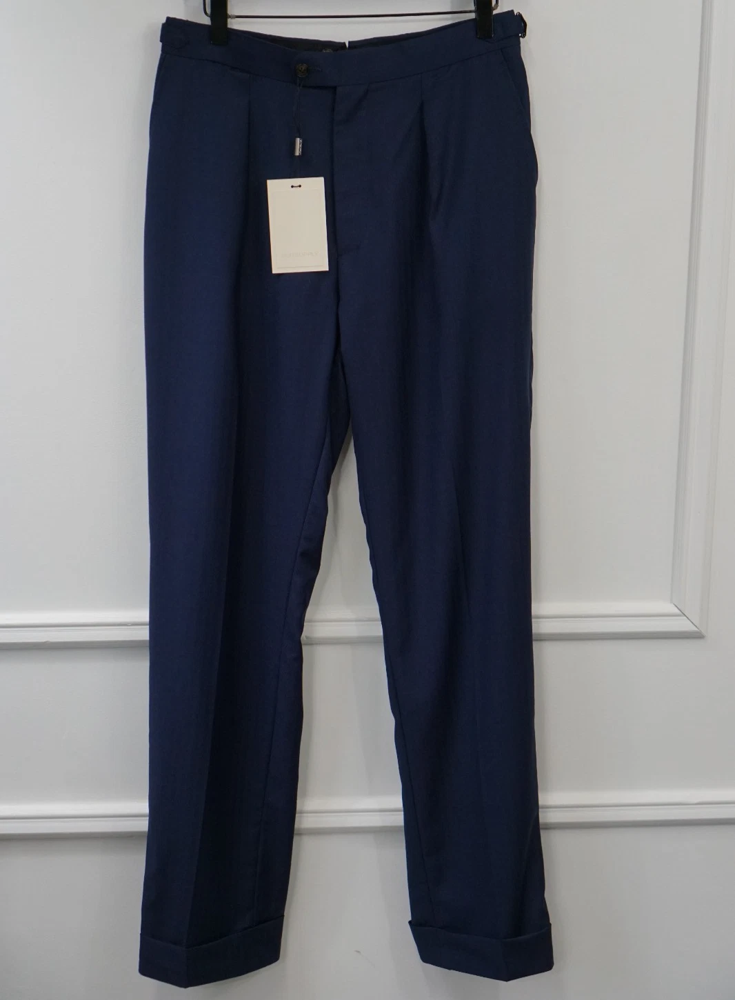 Men Suitsupply Pants Trousers Brescia Navy Blue Size 98 EU50L UK/US40L