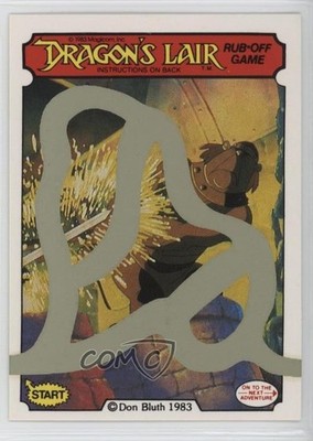 1984 Fleer Dragon's Lair Stickers Rub-Off Game Sword Strike 0kb5