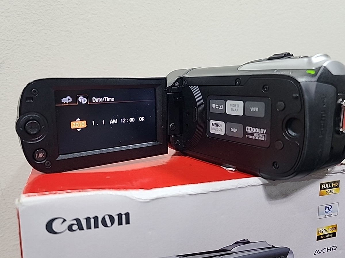 Canon Vixia HF R10 8GB Memory HD Digital Camcorder With Box And