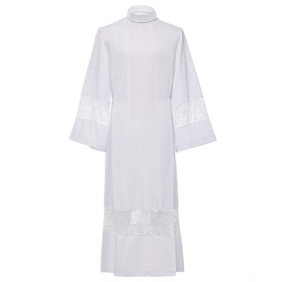 Clergy White Robe  Catholic Mass Liturgical Priest Robe Halloween Religious Robe