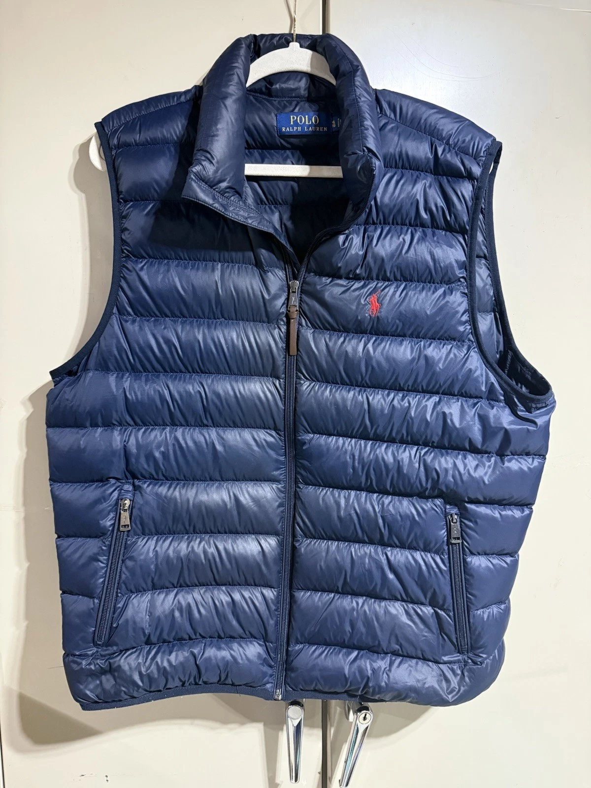 Polo Ralph Lauren Men's Duck Down Puffer Vest Navy, Red, Pony Design, XL
Opens in a new window or ta