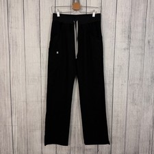 FIGS Women's XS Black Style T21004 Straight Leg Drawstring Technical Scrub Pants
