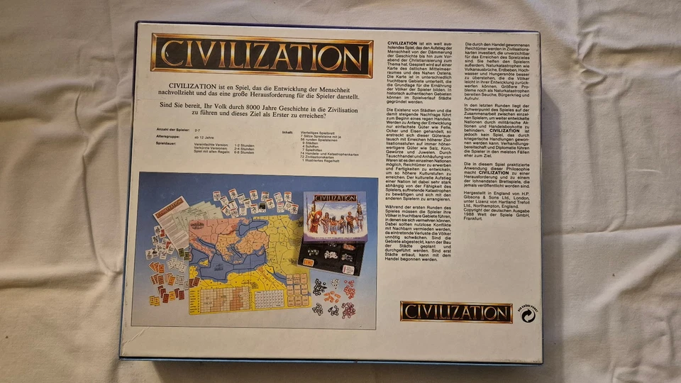 Civilization - Schreibe die Geschichte der Menschheit neu - Brettspiel -sehr gut - Bild 2 von 4