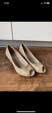 Marco Tozzi Highheels Pumps Peeptoes Beige Gold Glitzer Gr. 38 Hochzeit Schuhe