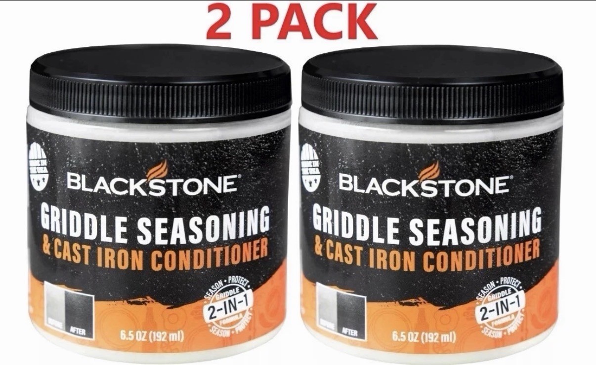 Blackstone 4114 Griddle Seasoning and Cast Iron Conditioner, 6.5 Ounce - 2 PACK