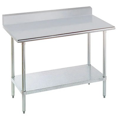 Advance Tabco 48'' x 24'' Work Table S/s 5'' Riser 16 Gauge Galvanized Shelf