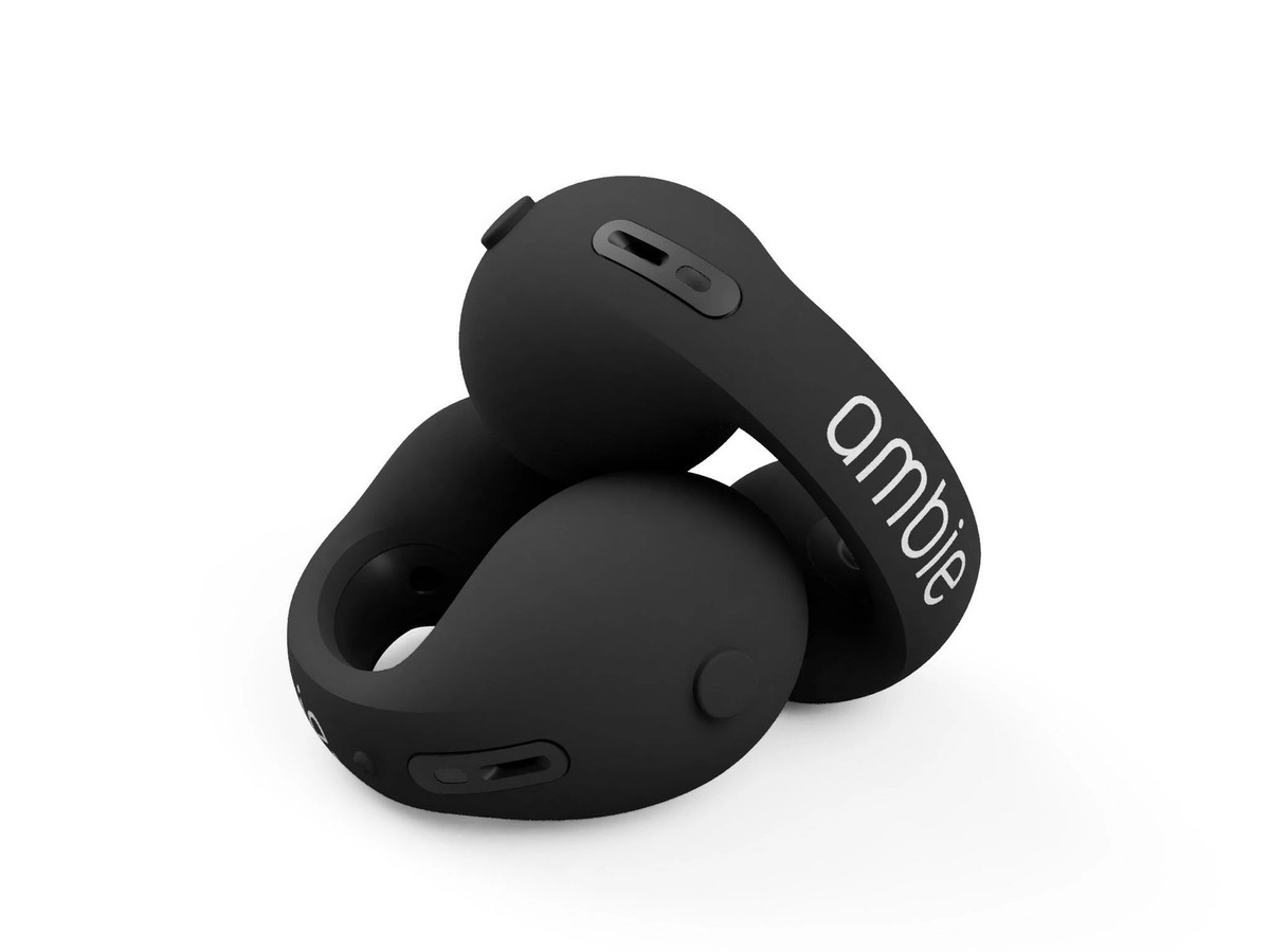 ambie sound earcuffs AM-TW02COM Black x Black Convex Button