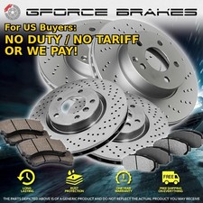 Frontrear Cross Drilled Rotors Ceramic Pads For 2014-2018 Mercedes-benz Cls550 Frontrear Cross Drilled Rotors Ceramic Pads For 2014-2018 Mercedes-benz Cls550