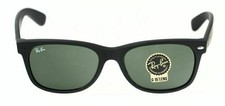 Ray-Ban NEW WAYFARER RB 2132 622 Black Frame Green G15 Lens Sunglasses 55-18-145