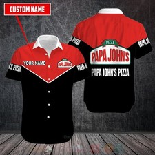 Papa Johns Pizza Custom Name Hawaiian Shirt