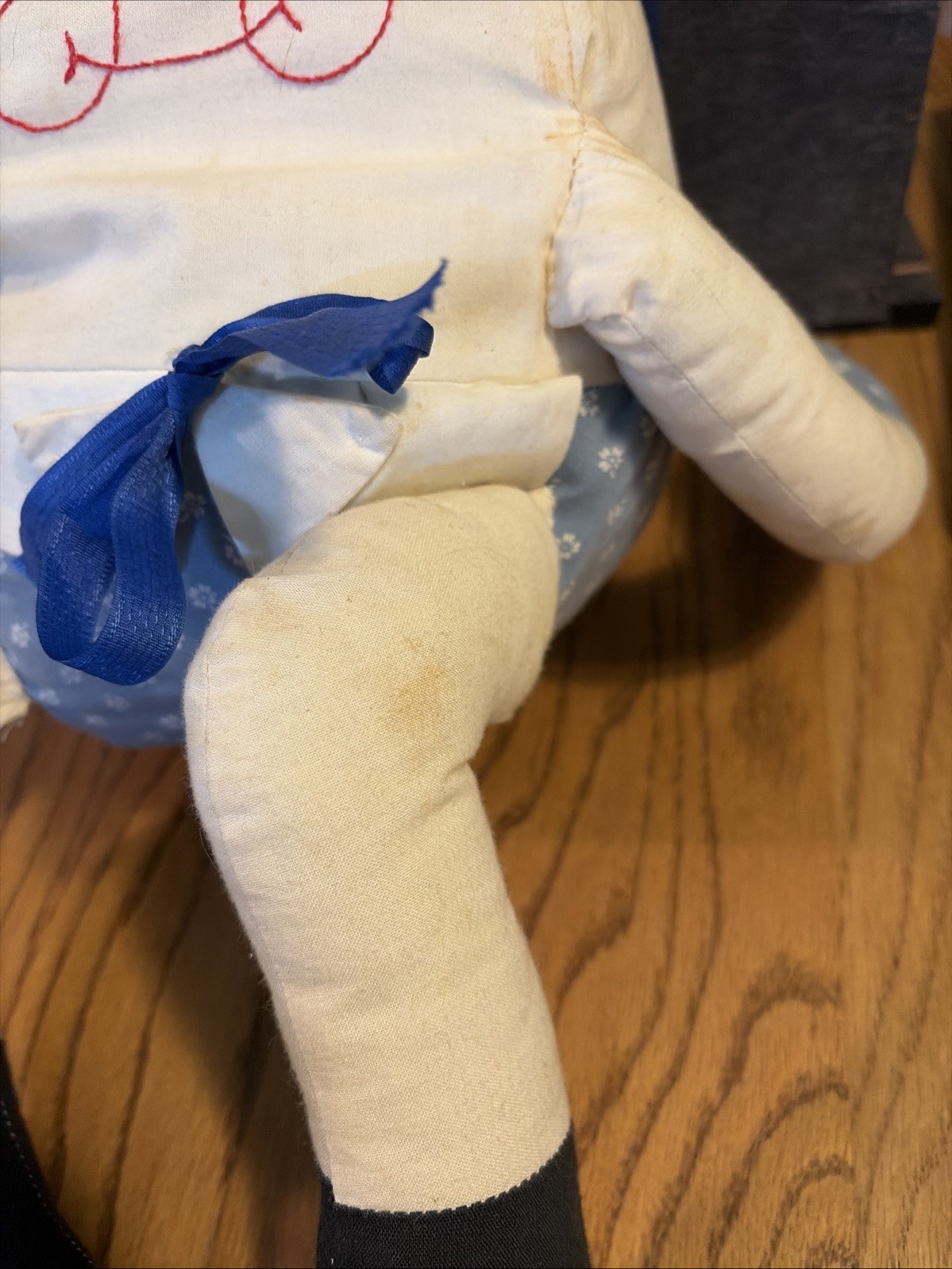 Vintage Home Made Humpty Dumpty Plush Doll Has Stain And Damage See Photos 