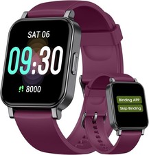 Pedometer Watch Senior Friendly No App/Phone Required, Waterproof Purple