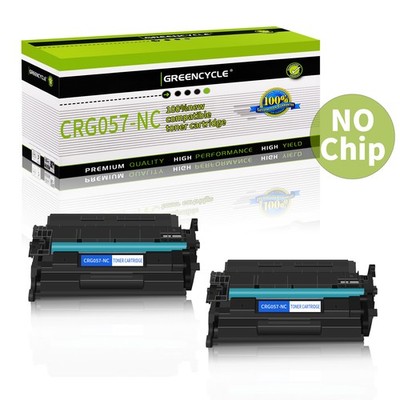 2PK Toner No Chip for Canon CRG057 ImageCLASS MF445dw MF443dw MF447dw