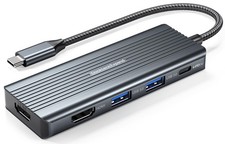 USB C to HDMI, Dual Monitor Adapter, 5 in 1 Hub with 2 HDMI 4K, 2 USB 3.0, PD...