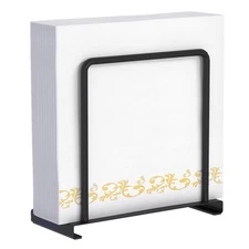 Black Metal Napkin Holder for Table Countertop, Standing Kitchen Dining Organize