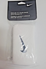 Nike Tennis Double-wide Wristbands Unisex White Black Pac300-101 Dri fit