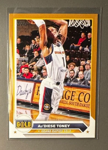 2023-24 Topps G-League #31 Au'Diese Toney Paper Gold /50 - Grand Rapids Gold