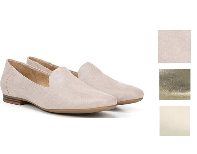Naturalizer Womens Kit2 Leather Closed Toe Loafers Zinc Metallic Size 8.5 for sale online | eBay