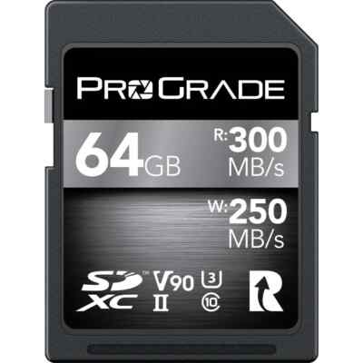 ProGrade Digital 64GB UHS-II SDXC SD Memory Card Canon Sony Nikon  BRAND NEW v90