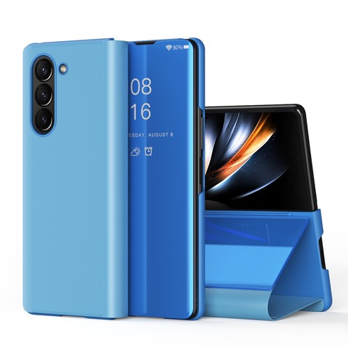 Coque à rabat pour Samsung Galaxy Z Fold 6 5 4 Smart View Placage Miroir Support - Photo 37 sur 48