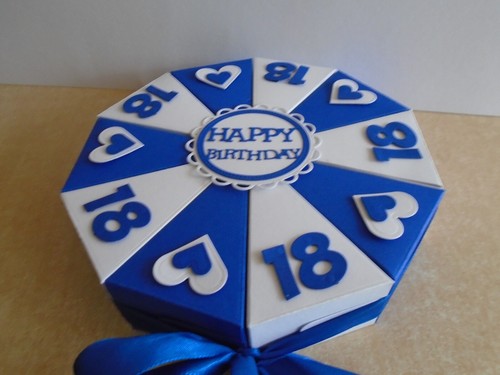Torte zum 18 Geburtstag Geldgeschenk Schachteltorte Papiertorte Mädchen O.Junge - Bild 2 von 6
