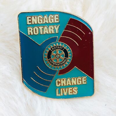 Engage Rotary International Change Lives Enamel Member Lapel Pin Ver 2