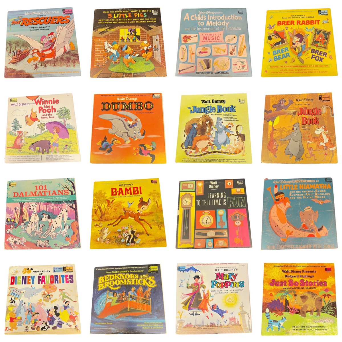 Lot of 17 Vintage 1960s - 1970s Assorted Disneyland Books and