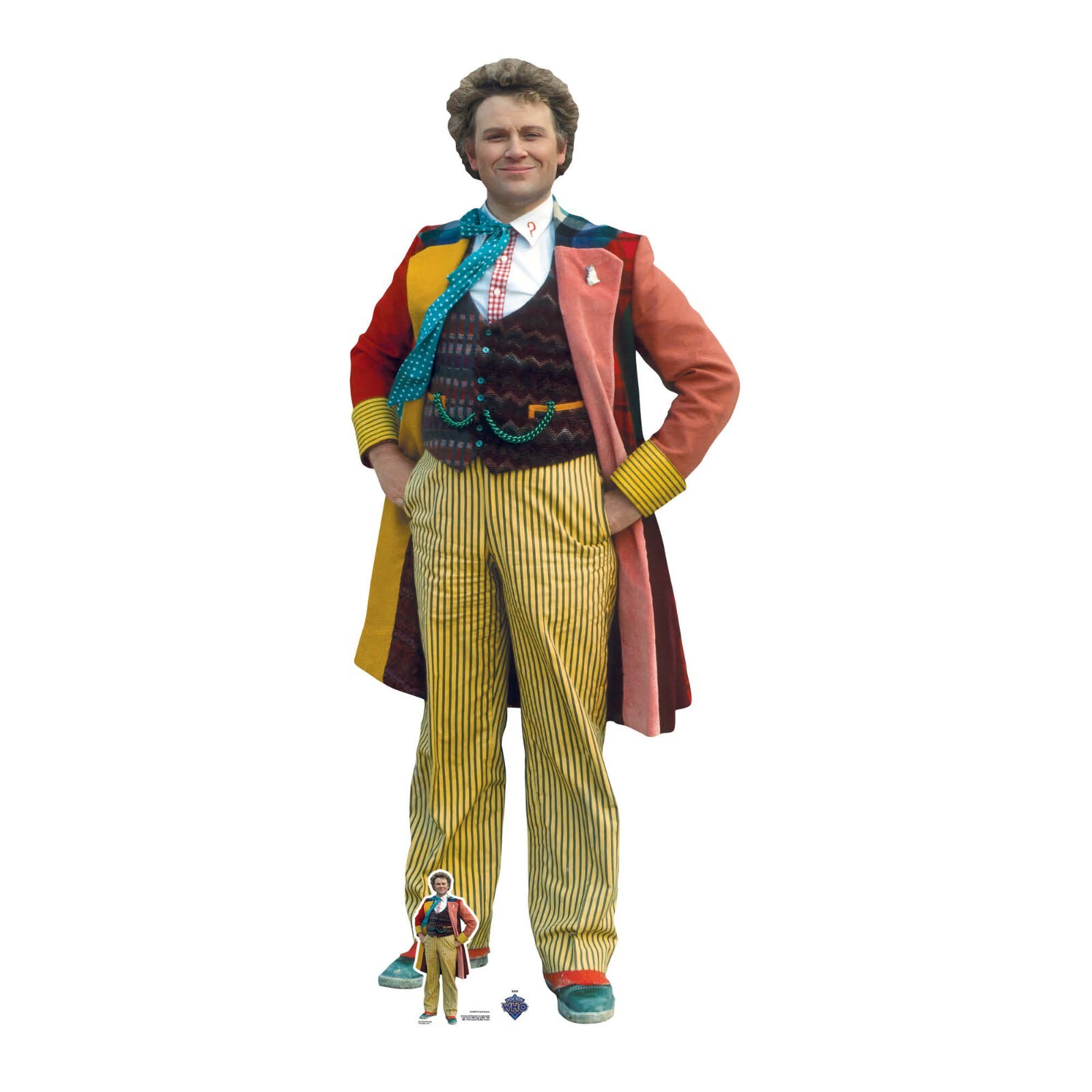 The Sixth Doctor Who Lifesize Cardboard Cutout Colin Baker and Free Mini Standee