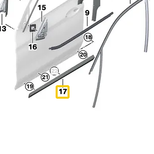 GENUINE BMW X3 X4 M G01 G02 FRONT LEFT LOWER DOOR TRIM MOULDING 