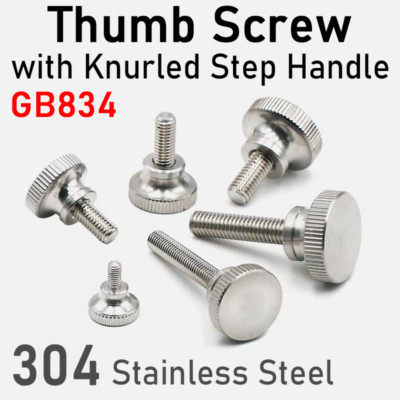 M2 ~ M10 High Step Type Thumb Screw 304SS Flat Head Knurled Handle GB834 M2.5 M3