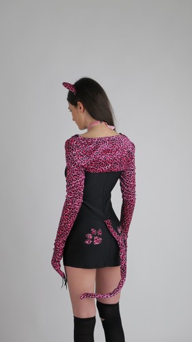 Completo Carnevale Cosplay Dreamgirl, tg 38/42 Gatta con accessori - Picture 4 of 5