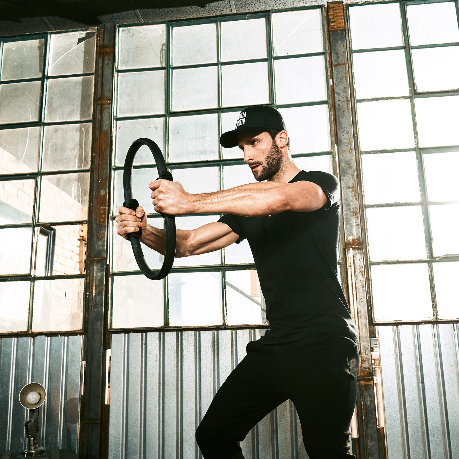 Unibest® Pilates Ring Yoga Gymnastik Widerstands Ring 38cm Gray/Schwarz