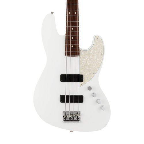 Fender Japan Elemental Jazz Bass HH Guitar, RW FB, Nimbus White - Picture 2 of 3