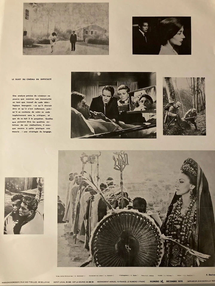 Large Magazine Poster Nebuchadnezzar 1970 N21 Cinema Art Printing Antique