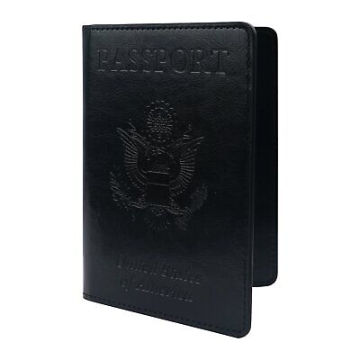 Buy Leather Passport Vaccine Card Passport Holder Travel Wallet Blocking Case Cover