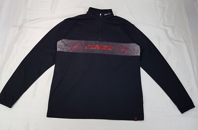 SPYDER GR. M-L HERREN SCHWARZ SKI 1/4 REISSVERSCHLUSS PULLOVER PULLI BASE LAYER SWEATSHIRT