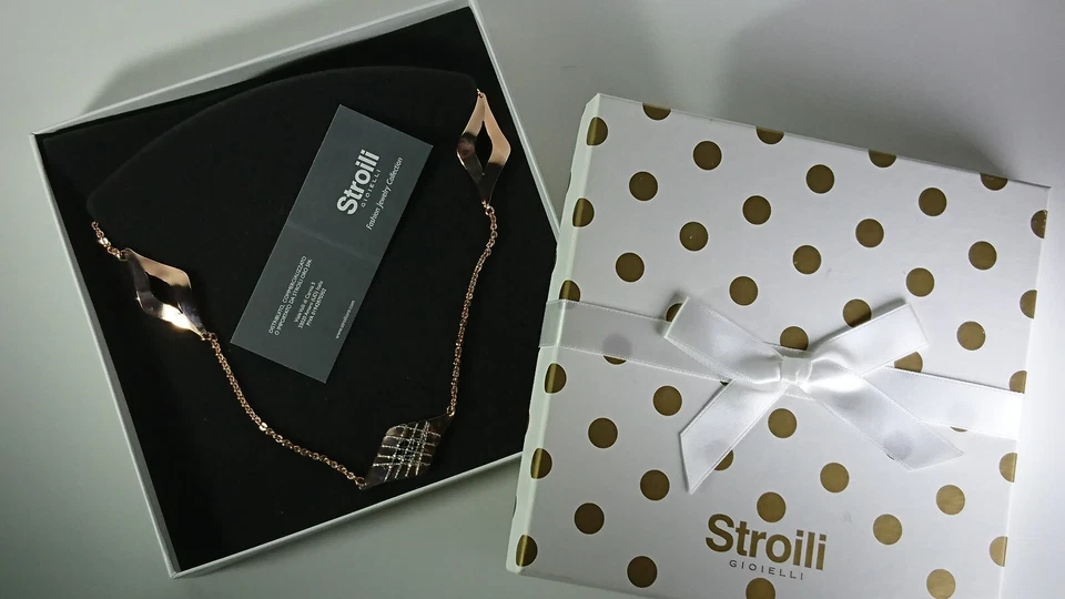 Stroili collana in rame e filo d`argento con pendente. - Immagine 3 di 4