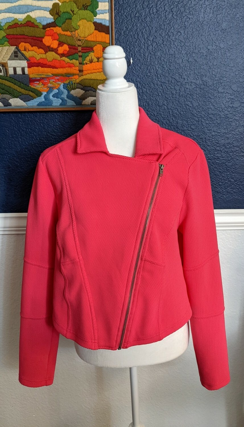 Torrid Hot Pink Moto Blazer Jacket w 