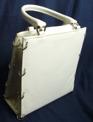 Sac Vintage Paco Rabanne Blanc Années 1970 - Avec Petits Anneaux, Rare, Occasion Bon état