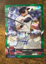 2018 Bowman Chrome Prospect Auto Green Atomic Refractor Conner Capel /99 X12462