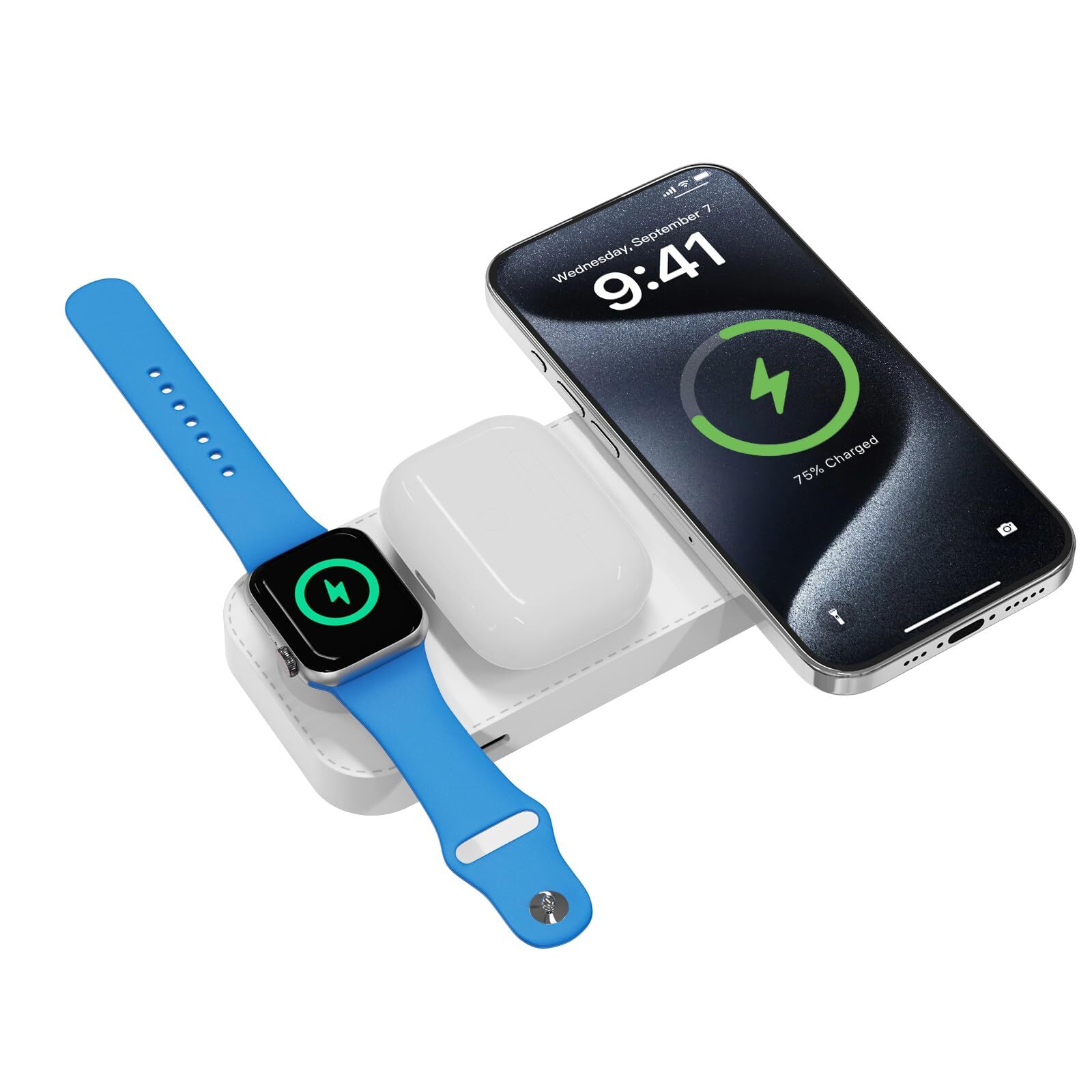 Wireless Charging Station, 3 in 1 Wireless Charger, Suitable for All Wireless...