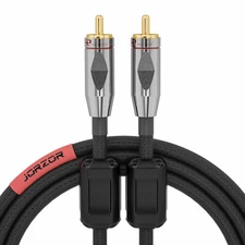 Hi-Fi Copper Stereo 2 RCA to 2 RCA Male Audio Signal Cable Amplifier Video Cord