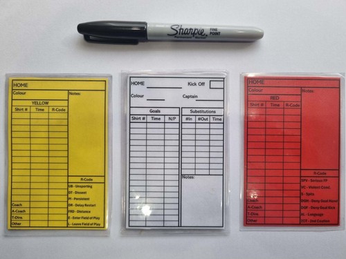 Soccer Referee Notebooks, Goals, Substations, Yellow and Red Cards, INC ...