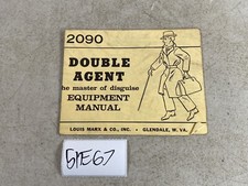 2090 Double Agent Mike Hazard Equipment Manual book MARX Toys Vintage 51E67