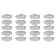 Garden Elements Round Clear Vinyl Plant Saucer, 8" (Pack of 20)